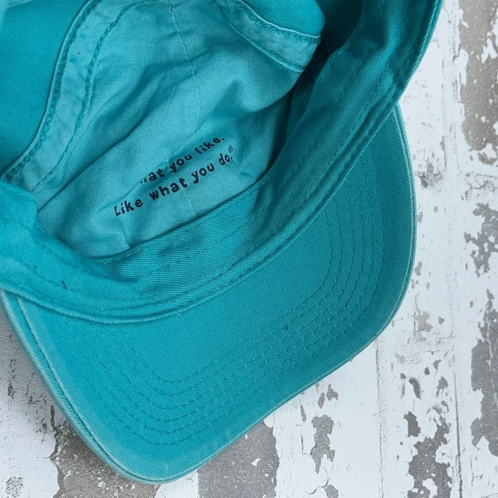 Life Is Good Hat Cap Strap Back Blue Base Ball Dad Sneakers Logo Running Walking